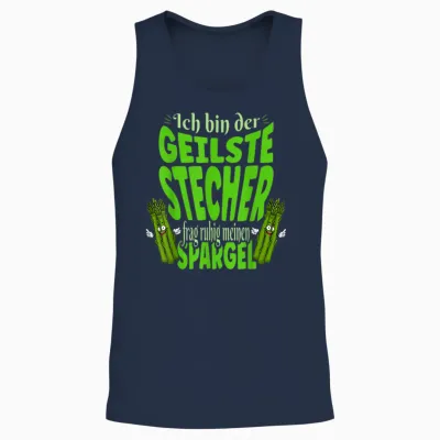 Spargel Feld Erntehilfe Spargelschneider Verkäufer Unisex Tank Top - Navy