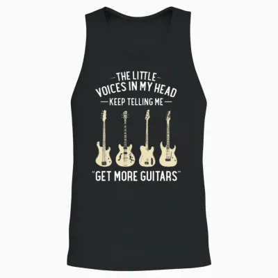 Funny Guitar Unisex Tank Top - Black