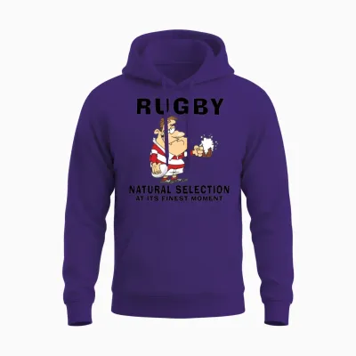 Funny Rugby Unisex Hoodie - Purple