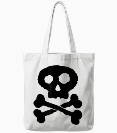 Süßer Totenkopf Piratenschädel Pirat Schädel Jungen Junge Tote Bags - White