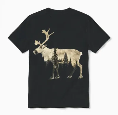 Tundra, Boreal Forests Caribou Unisex T-Shirt - Black