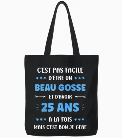 Funny Boy 25 Years Beautiful Gosse Birthday 25 Years Tote Bags - Black