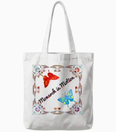 Butterfly Tote Bags - White