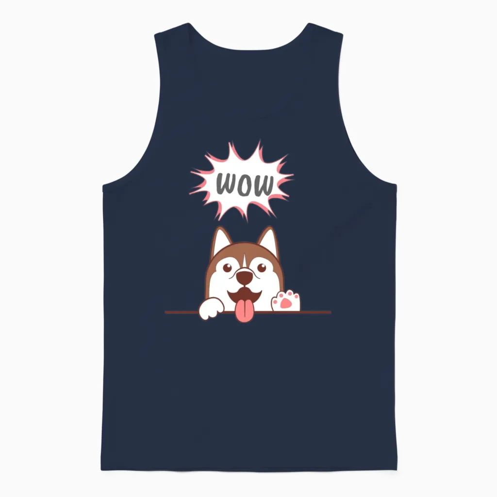 Dog - Lovers Unisex Tank Top in Navy