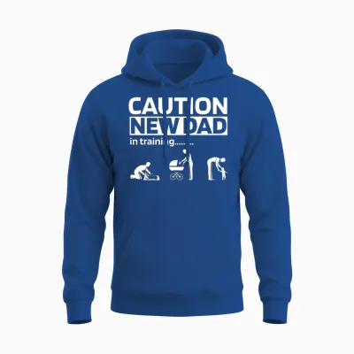 New Dad Funny Parenting Unisex Hoodie - Royal