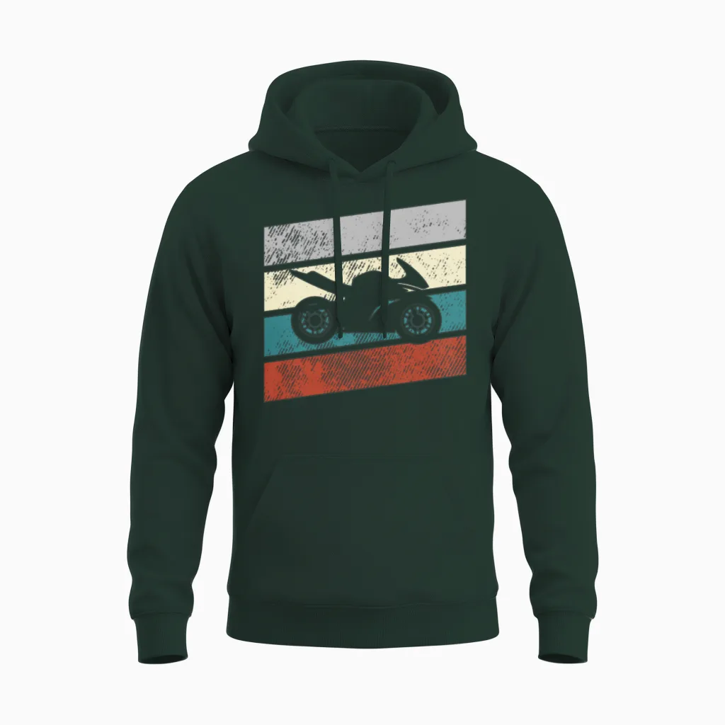 Motorcycle Retro - Motorcycles Unisex Hoodie in Forest