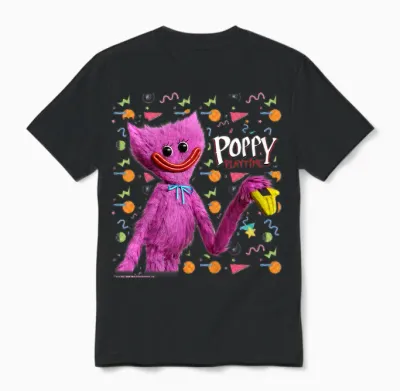Kinder Poppy Playtime Kissy Missy Smile Für Kinder Unisex T-Shirt - Black