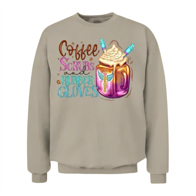 Fueled by Coffee & Compassion – Nurse Life Unisex Sweatshirt - Sand