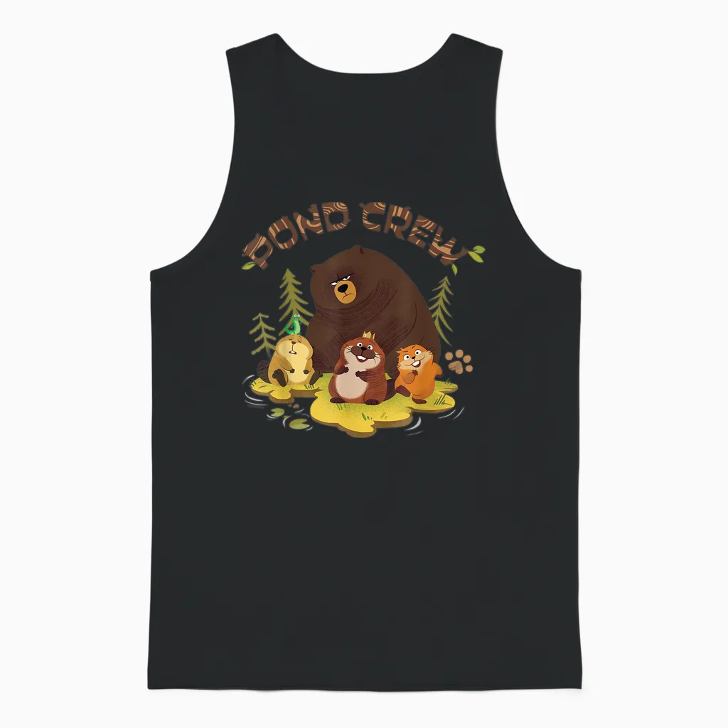 Disney and Pixar's Hoppers Pond Crew Beaver Mabel & Friends Unisex Tank Top in Black