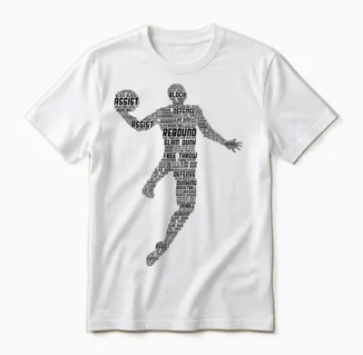 Basketball Basketball Boys' Men's Children's T-Shirt, White Unisex T-Shirt - White