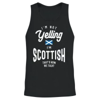 I'm Not Yelling I'm Scottish Funny Scottish Pride Unisex Tank Top - Black – 2
