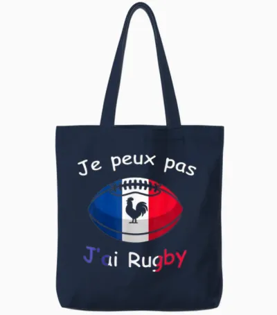 "je Peux Pas J'ai Rugby - Rugby Player Gift Tote Bags - Navy