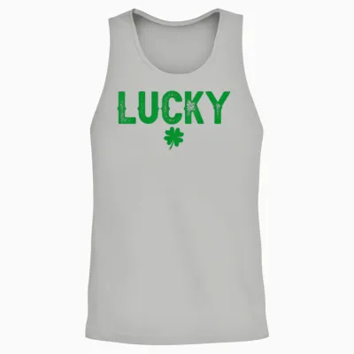 Lucky Shamrock and Lucky Fucker Shamrock Unisex Tank Top - Ash