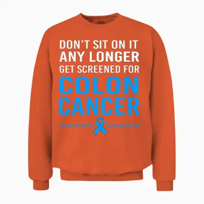 Colon Cancer Awareness Cancer Survivor Unisex Sweatshirt - Orange