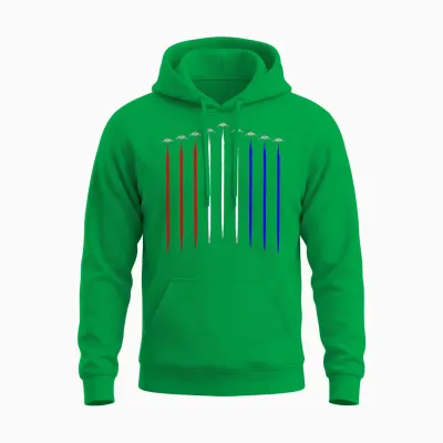 B-2 Bomber Squadron Contrails American Flag B2 Unisex Hoodie - Irish Green