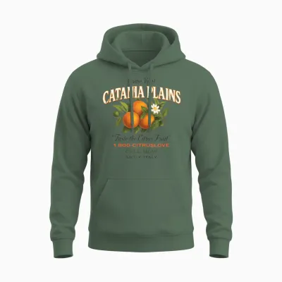 Vintage Catania Plains Citrus Fruit Travel Unisex Hoodie - Military Green