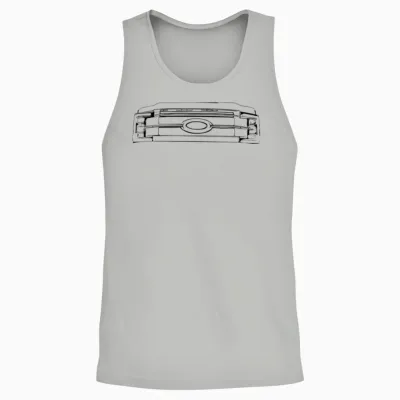 Ford Superduty F350 F250 Outline Line Work Drawing Unisex Tank Top - Ash