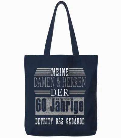 60 Geburtstag Endlich 60 Tote Bags - Navy