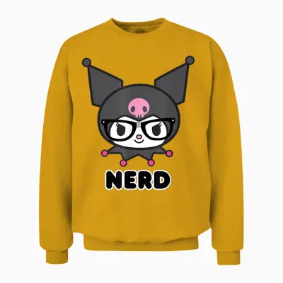 Sanrio Kuromi Nerd Glasses Unisex Sweatshirt - Gold