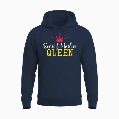 Social Media Queen Unisex Hoodie - Navy