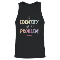 I Identify as a Problem Unisex Tank Top - Black – 2