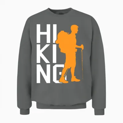 Hiking Unisex Sweatshirt - Graphite Heather
