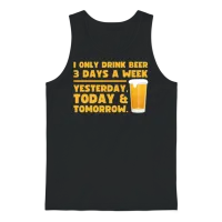 Funny Beer — Wine & Unisex Tank Top - Black – 1
