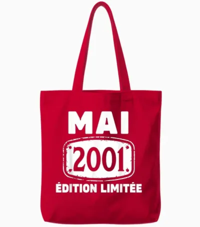 25 Ans Homme 2001 Anniversaire Mai 25 Ans Homme 2001 Tote Bags - Red