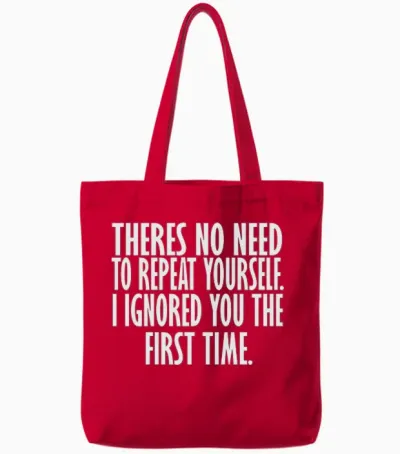 Funny T Tote Bags - Red