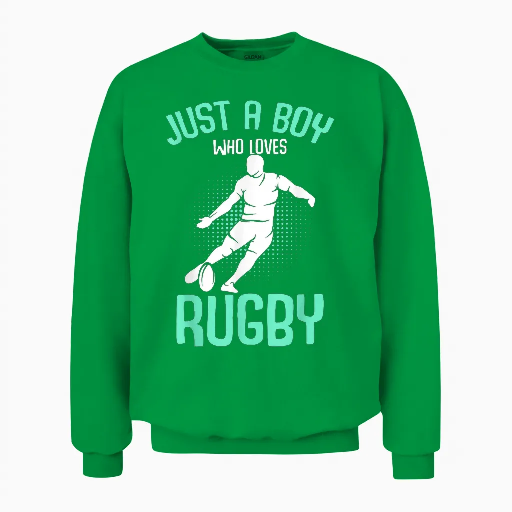 Rugby Jungen Kinder Unisex Sweatshirt in Irish Green