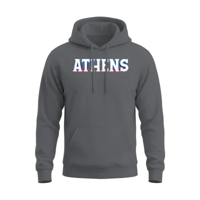 Retro - Athens Unisex Hoodie - Charcoal