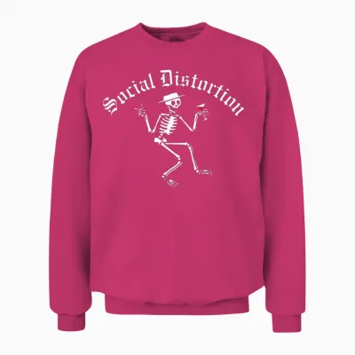 Official Social Distortion Skelly T-Shirt, Black Unisex Sweatshirt - Heliconia