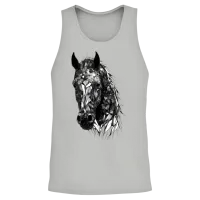 Gothic Horse Dark Horses Goth Art Wiccan Occult Unisex Tank Top - Ash – 2