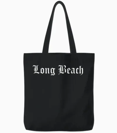 Long Beach Tote Bags - Black