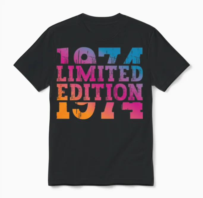 1974 Limited Edition Unisex T-Shirt in Black