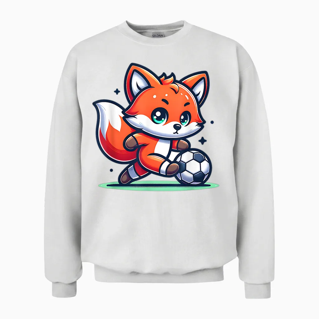 Adorable Renard Foot Enfant Mignon Unisex Sweatshirt in White