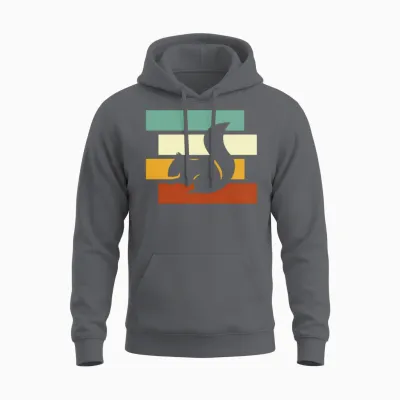 Squirrel Retro Unisex Hoodie - Charcoal