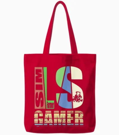 Bauernhof Pc Simulator Traktorfahrer Landwirt Tote Bags - Red