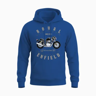 Royal Enfield Continental Gt Designs by Fashion Th Unisex Hoodie - Royal
