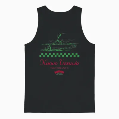 Logo Nuovo Vesuvio T-Shirt, White, S Unisex Tank Top - Black