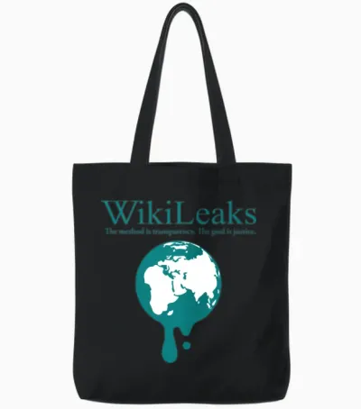 Wikileaks Dripping Globe Tote Bags - Black