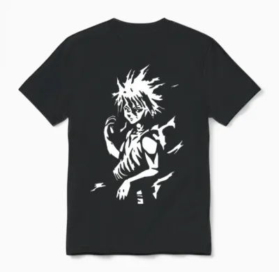 A7 Killua Assassin Lightning Aura Manga Anime Unisex T-Shirt - Black