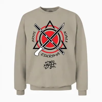 Filipino Martial Arts T Shirts - Kali Arnis Eskrim Unisex Sweatshirt - Sand