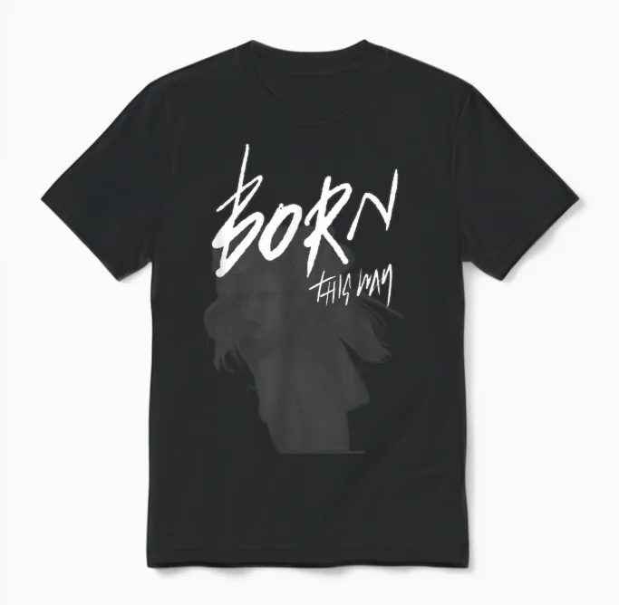Lady Gaga Born This Way Musik Von Bravado Unisex T-Shirt in Black
