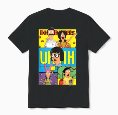 The Bob’s Burgers Movie Bob Linda Tina Louise Gene Uhhh Unisex T-Shirt - Black
