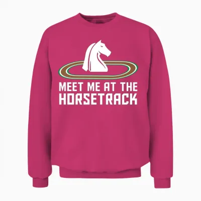 Horse Racing Unisex Sweatshirt - Heliconia