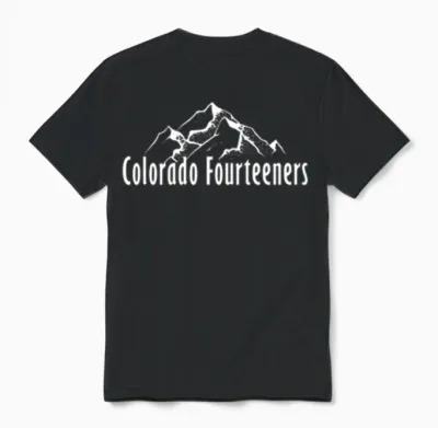 Colorado Fourteeners 2 Sided 14ers Unisex T-Shirt - Black