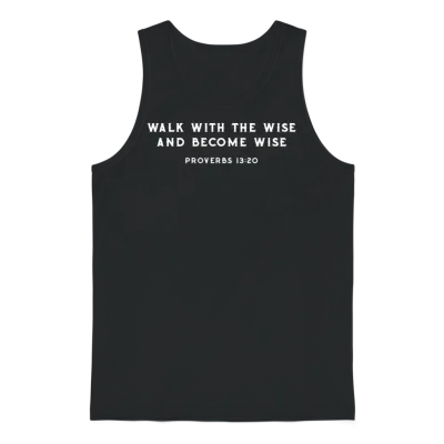 Walk with the Wise, Christian Unisex Tank Top - Black