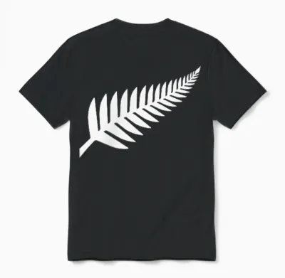 New Zealand Silver Fern Nz Black Proud Kiwi Rugby Gift T-Shirt, Black Unisex T-Shirt - Black
