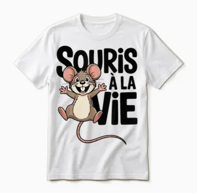 Funny Funny Mouse Cartoon Mouse Unisex T-Shirt - White